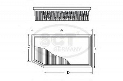 SCT GERMANY sb2096 -  Воздушный фильтр